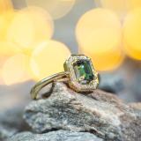Prasiolith Ring Handarbeit Unikat